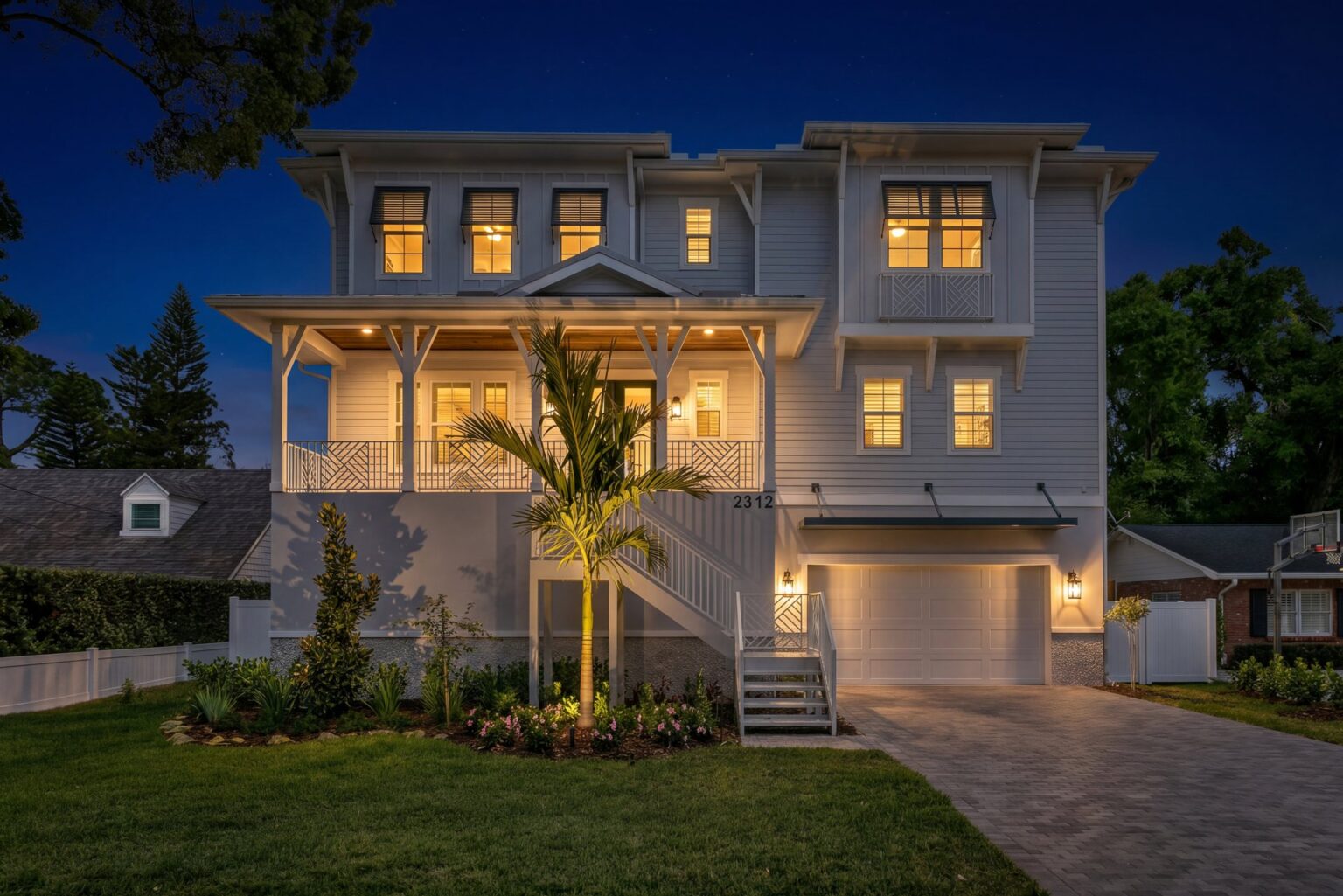 2312 S Occident, South Tampa – Twilight front exterior