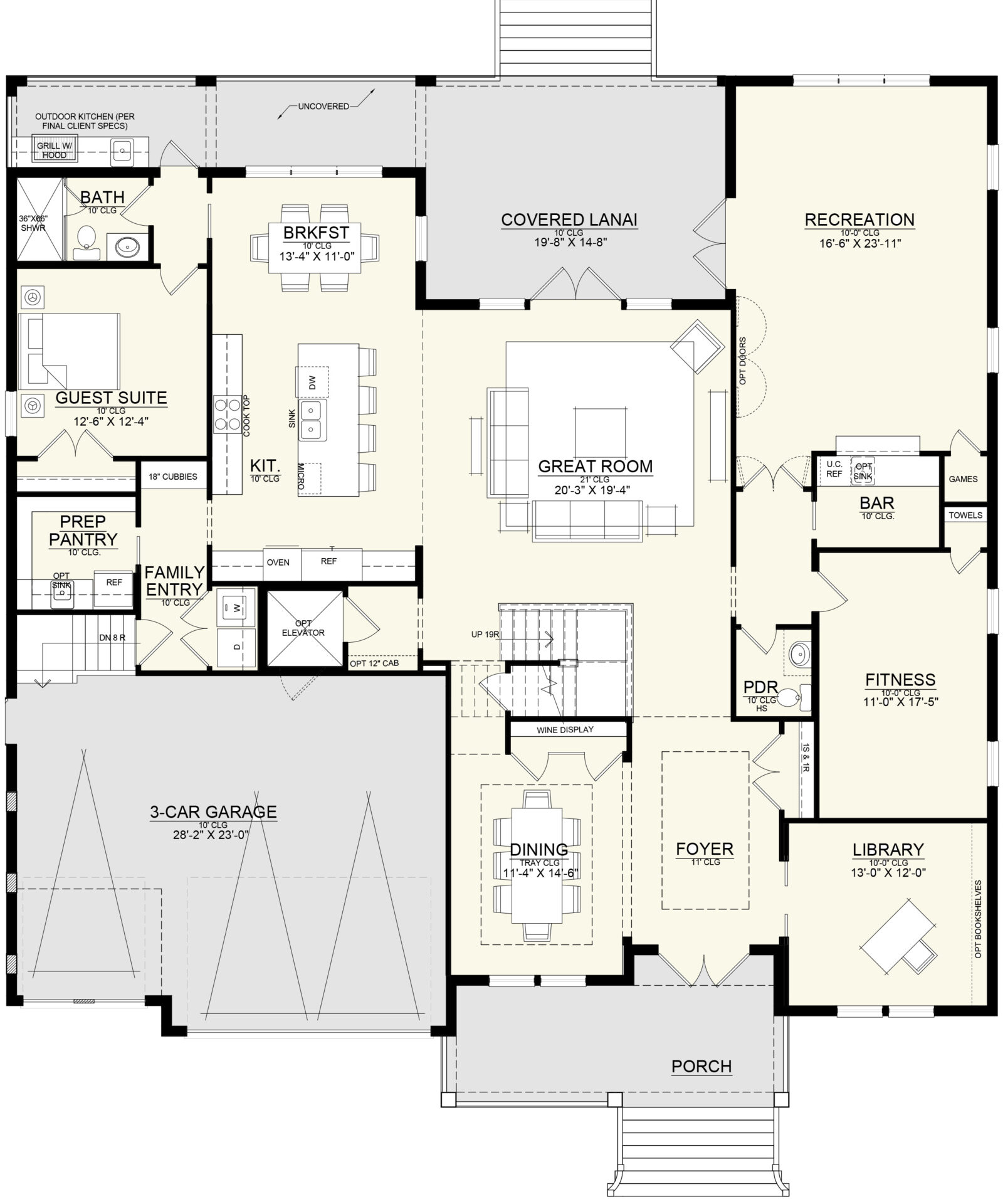 4629 W Longfellow first floor plan, The Aria