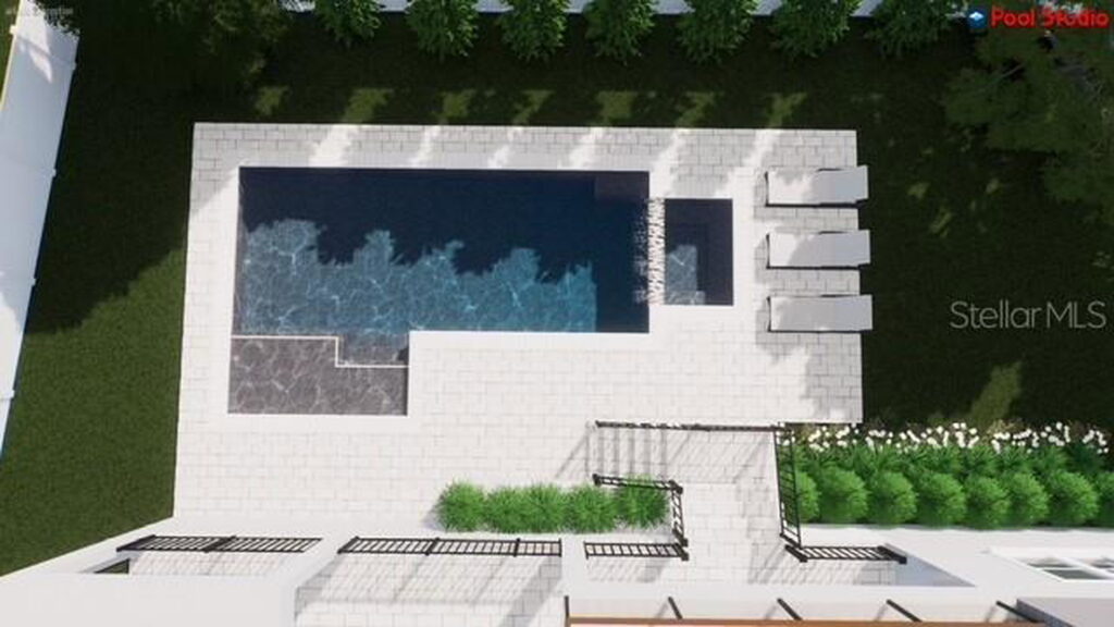 4629 W Longfellow, South Tampa &ndash; Pool and spa (rendering)